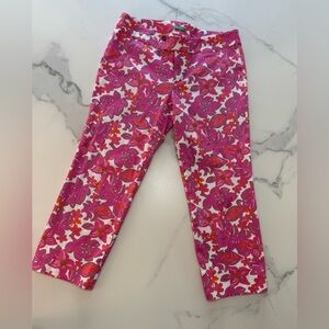 Lilly Pulitzer Palm Beach Fit Pants Vibrant Floral Delight Size 8